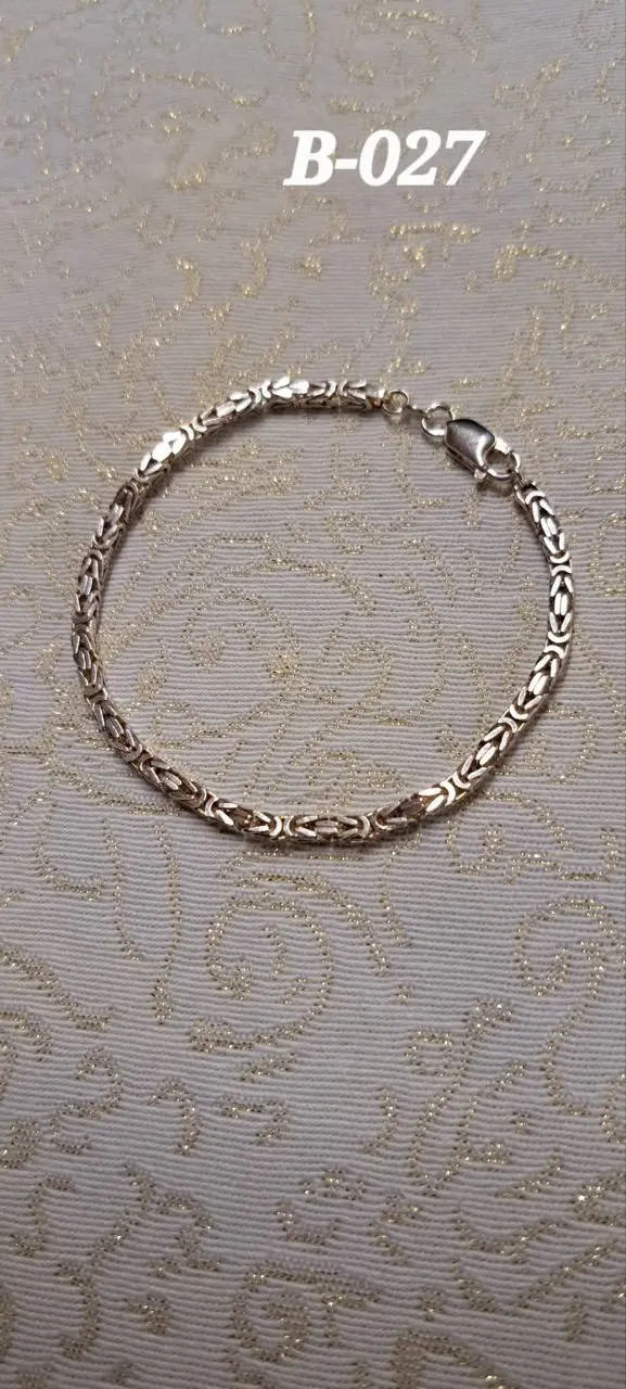 B-027 Bracelet Königskette, unisex Silber 925, 11g,  20cm, 
Fr.90.-[